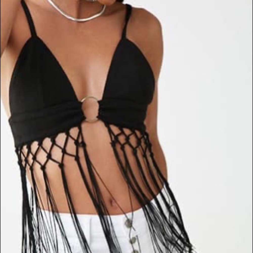Fringe Trim Bralette